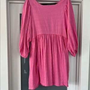 Free People Vibrant Pink Tunic/dress